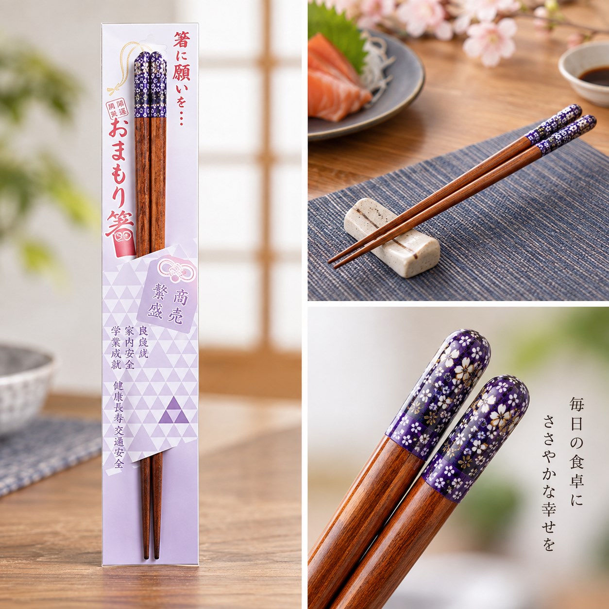 【HIYASU日安工坊】日本御守箸-商賣繁盛, , large