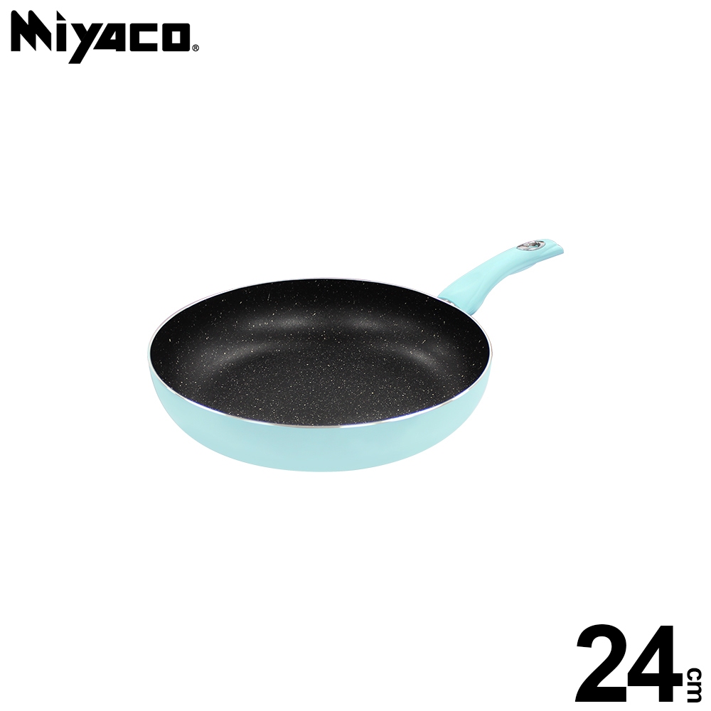 Miyaco 米雅可 輕漾導磁不沾平煎鍋大理石平底鍋IH無蓋 24cm-Leidea樂德兒, , large