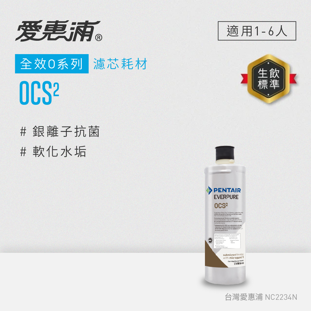 【EVERPURE 愛惠浦】OCS2活性碳濾芯(DIY更換), , large