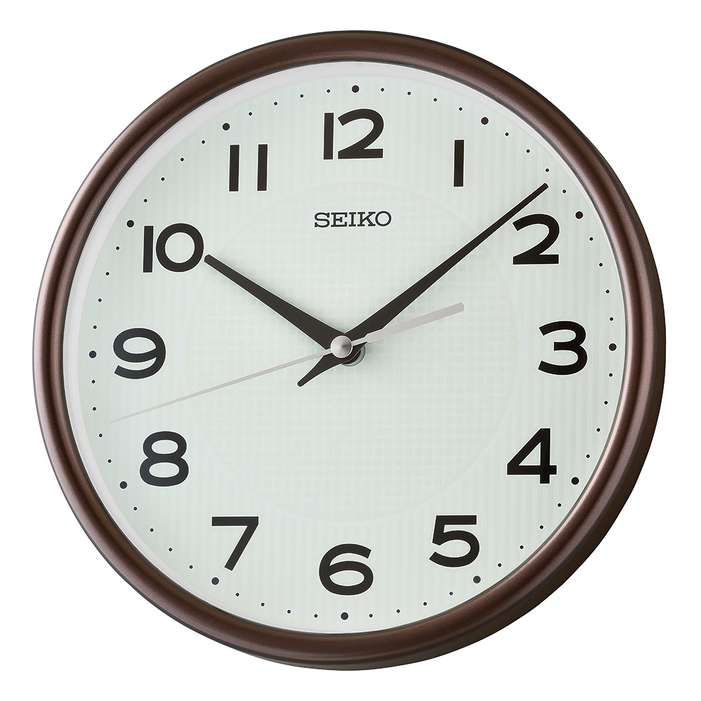 SEIKO 精工 全面夜光 滑動式秒針靜音兩用鐘 時鐘-棕框 QXA836B, , large
