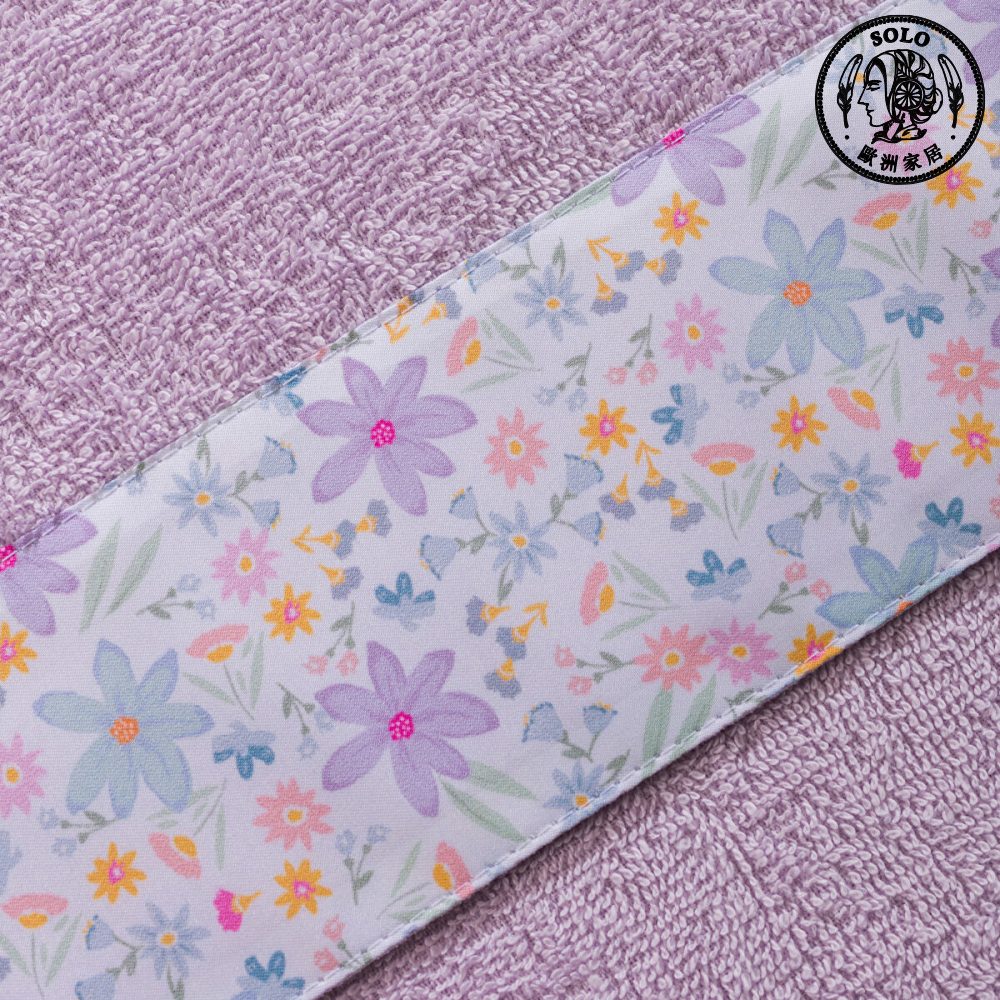 【SOLO歐洲家居】LCW Home 土耳其製 50x80cm 柔紫花語印花純棉毛巾 100%純棉 超吸水, , large