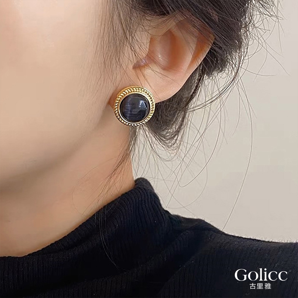 【Gulicc】古莉可 耳環 中古世紀風格復古簡約耳環, , large