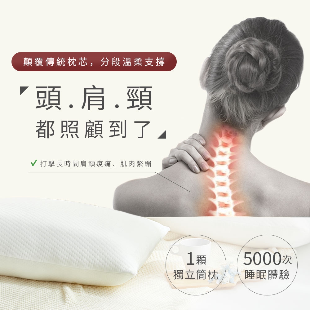 【DUYAN 竹漾】3D護頸釋壓獨立筒枕 台灣製 1入, , large