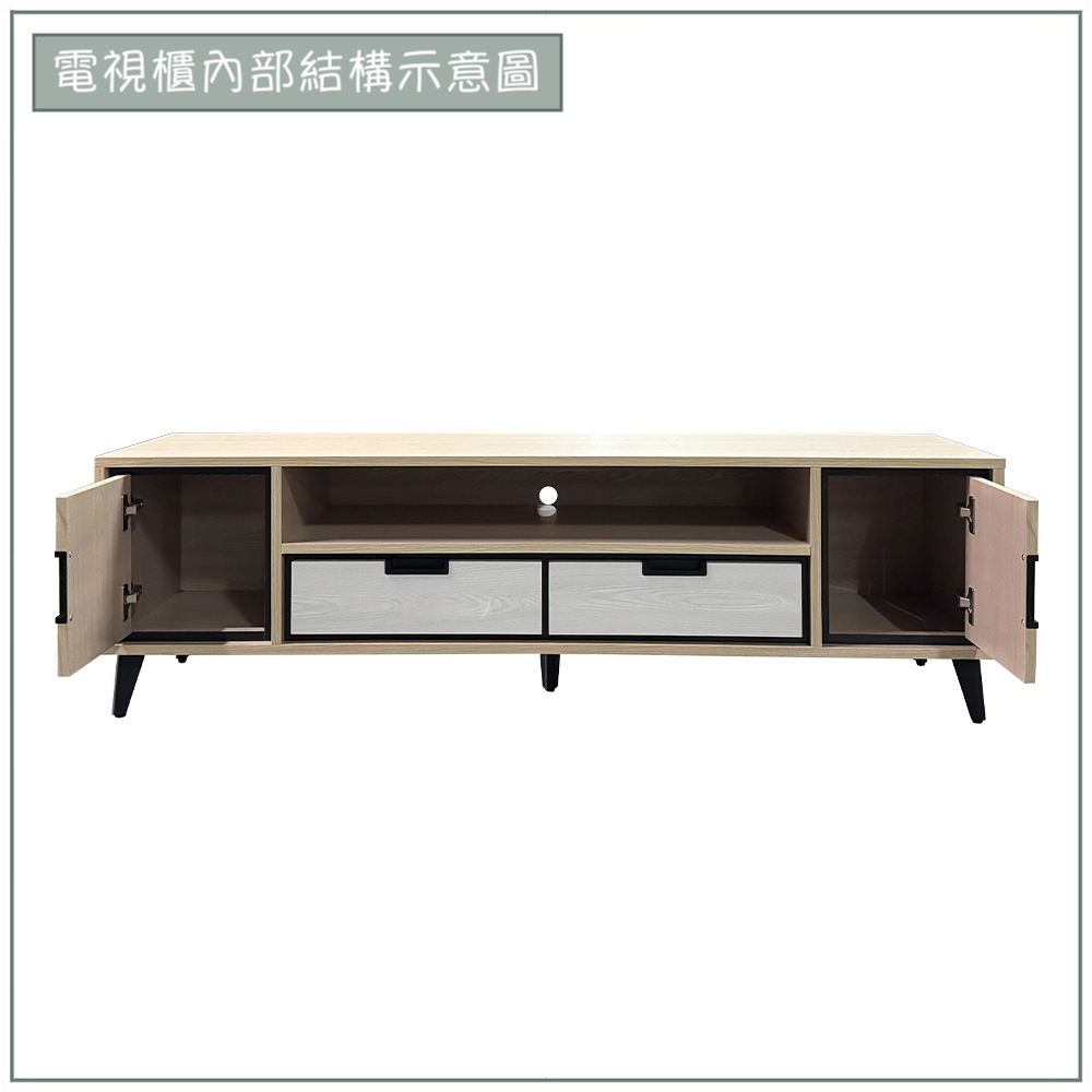 【唯熙傢俱】雷莎原木雙色5尺電視櫃, , large