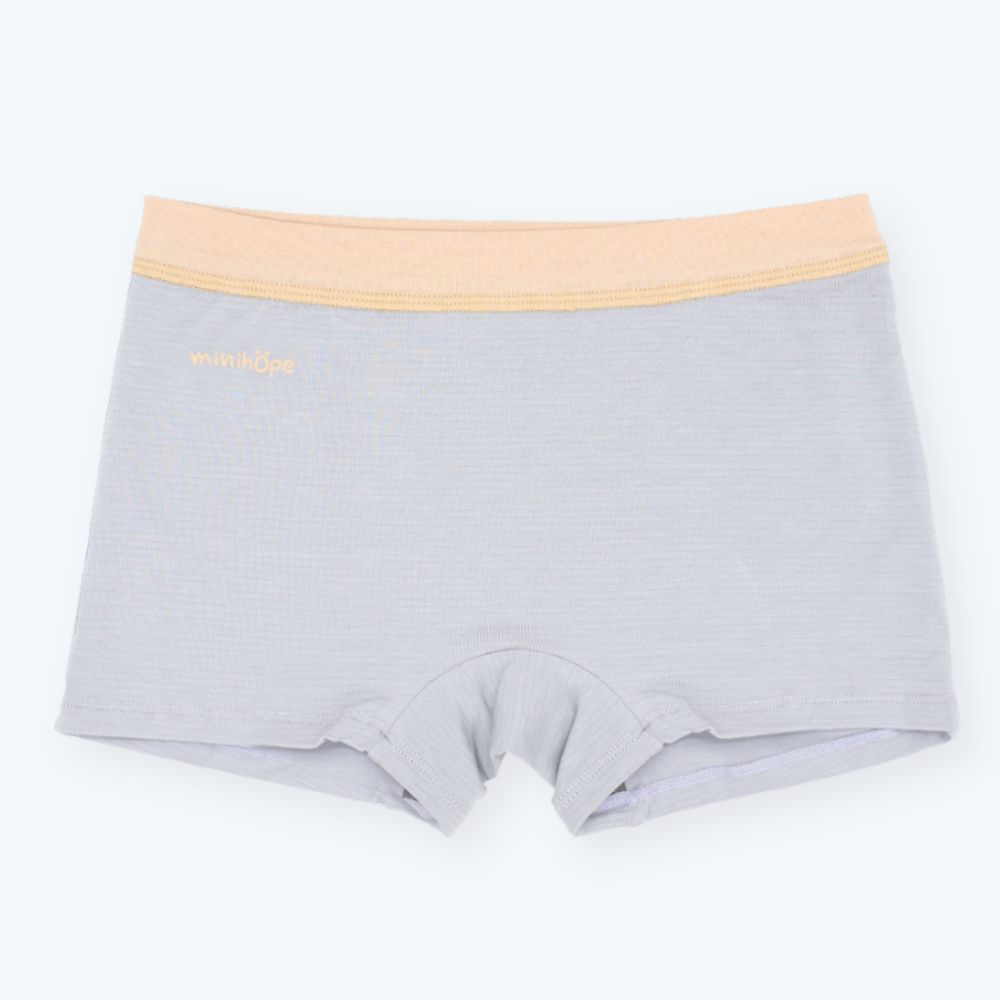 【minihope美好的親子生活】銀纖維抗菌內褲-少女四角(40-70kg)-灰紫, , large