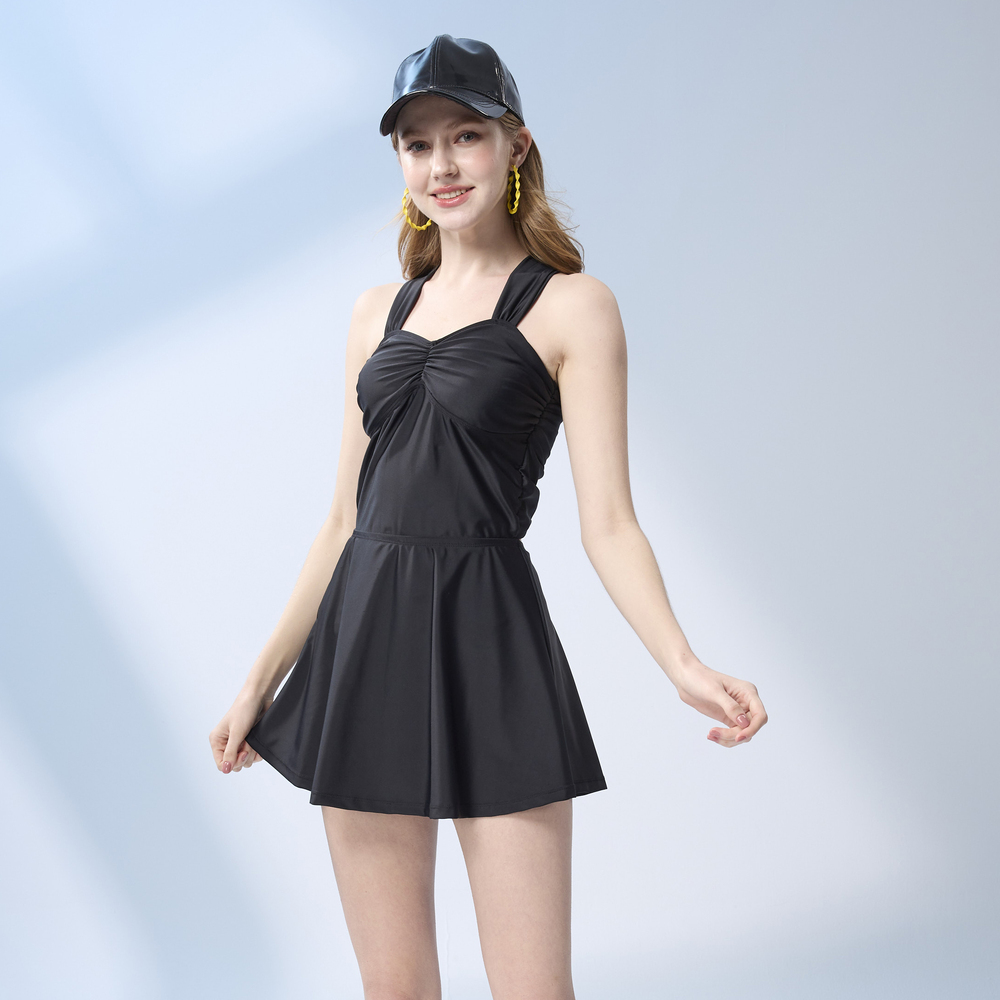 MONINA MIT  girls sexy strap backless one piece swimsuit -L, , large