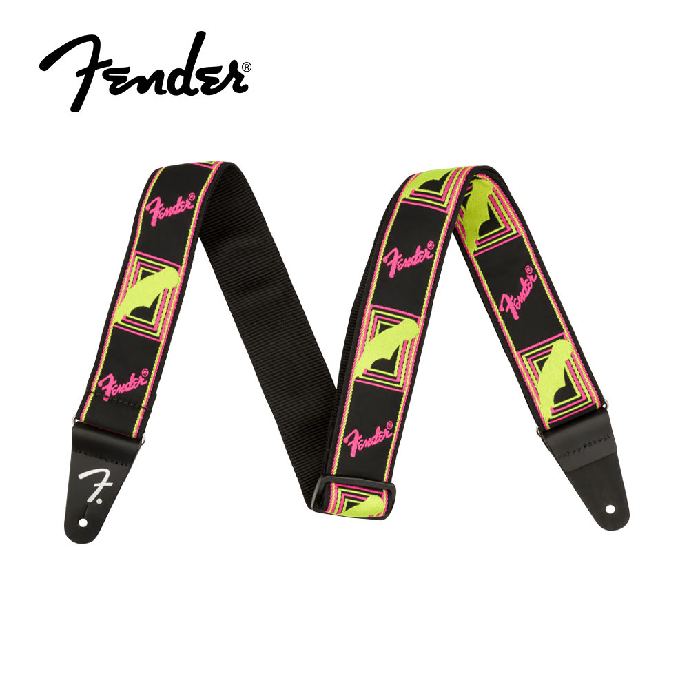 Fender Neon Monogrammed Strap 吉他背帶 黃粉【敦煌樂器】, , large