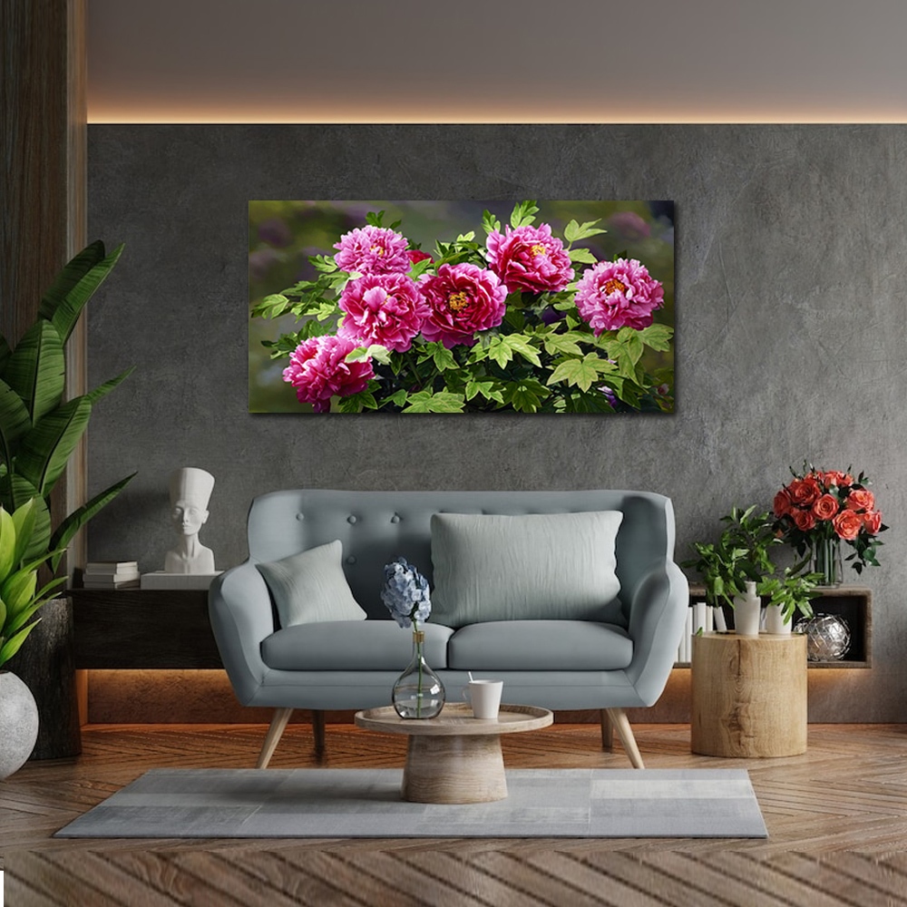 【御畫房】花開富貴 國家一級畫師手繪油畫60&times;120cm(VF-61), , large