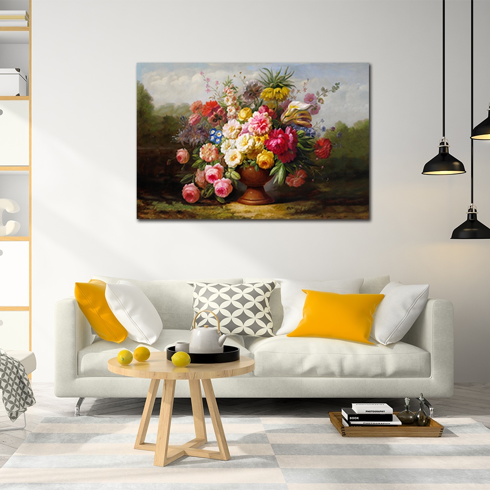 【御畫房】古典花之一 國家一級畫師手繪油畫60&times;90cm(VF-77), , large