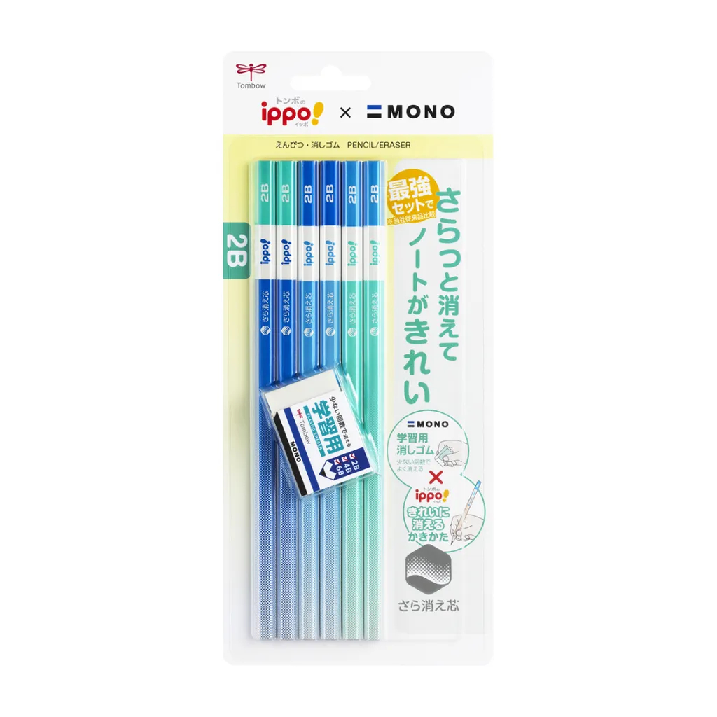 蜻蜓TOMBOW ippo X MONO 2B兒童六角鉛筆組粉, , large