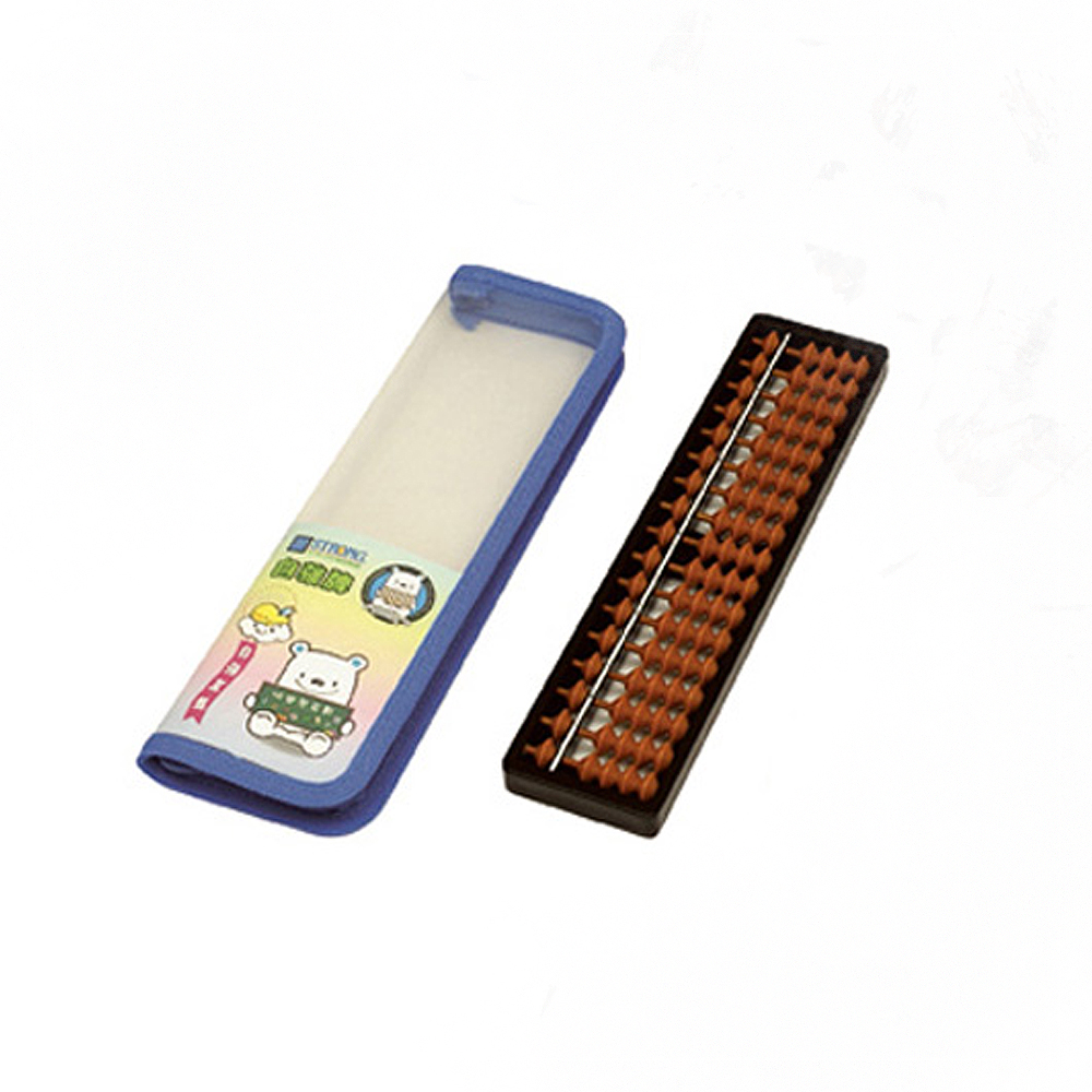 【自強文具】算盤 4X17檔 茶玉 學生算盤 珠心算/支 4170, , large
