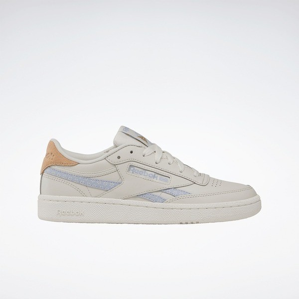 Kixpress-Reebok Club C Revenge 女 休閒鞋 運動 經典 復古 皮革 百搭 米藍 [100074242], , large