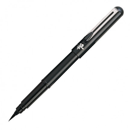 【 Pentel 飛龍 】攜帶型卡式毛筆-附補充墨管4入  /支 XGFKP3, , large