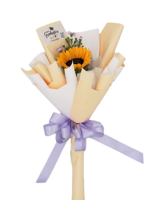 (桑妮亞花坊)畢業、送禮，向日葵花束(長) 鮮花束 十束!, , large