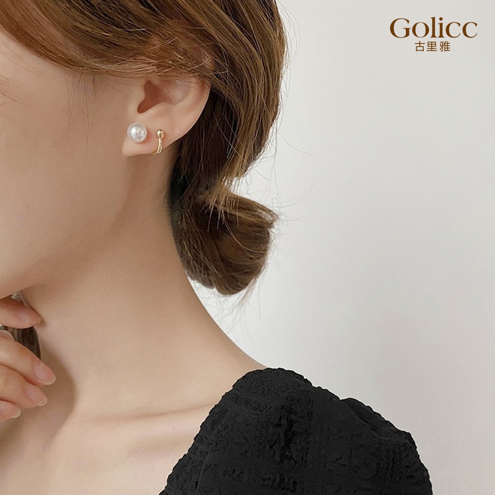 【Gulicc】古莉可 耳環 滴釉格子愛心耳釘, , large