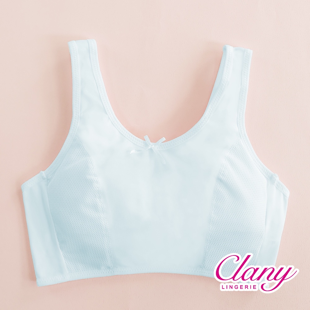 可蘭霓Clany無痕透氣無鋼圈無感少女S-Q/2XL成長型內衣 6988-51 寶寶藍 胸衣學生背心透氣加大尺碼, , large