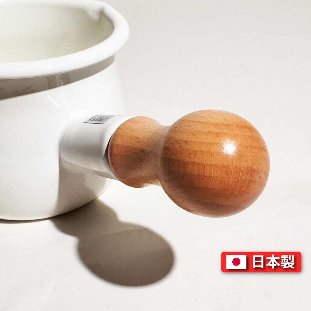 [豐琺瑯] 日本製｜ 牛奶鍋｜Lily White系列｜手工琺瑯｜LW-204, , large