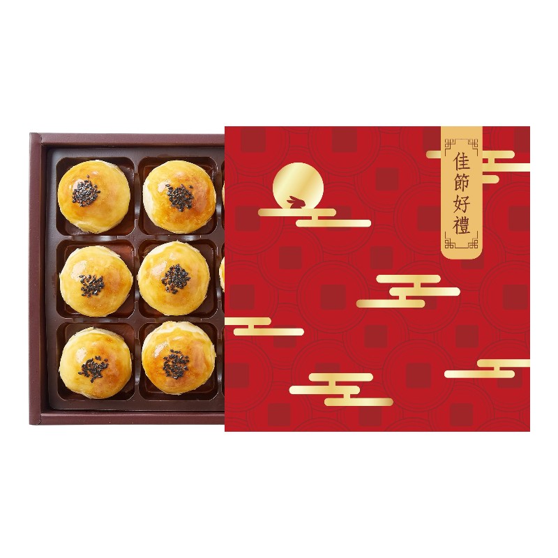 現烤烏豆沙蛋黃酥禮盒9入, , large