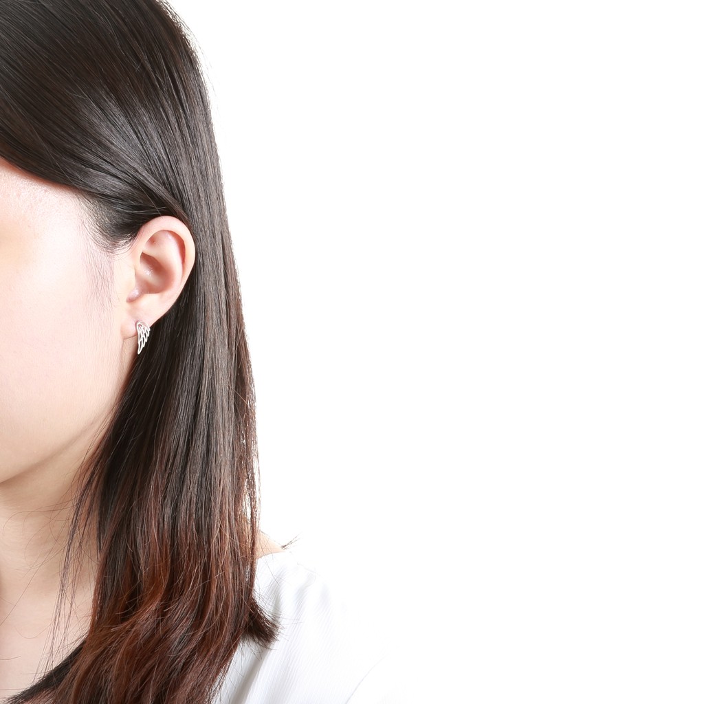 【Angel & Me】Dream Angel Wing s925 sterling silver earrings Birthday gift, , large