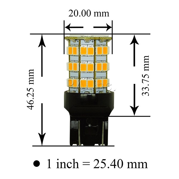 【PA LED】T20 雙芯 7443/單芯 7440 55晶 5630 2835 SMD LED 橘光 黃光 方向燈, , large