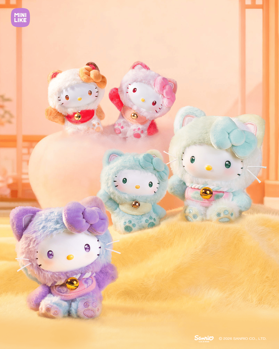【際洋文化】Hello Kitty Style喵喵賜福系列搪膠毛絨捏捏樂, , large