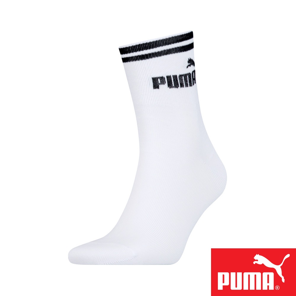 PUMA 經典雙條紋運動中筒襪1雙裝BLACKPINK ROS&Eacute; 網美襪 男襪 女襪 襪子 運動襪 小腿襪 簡約 高彈, , large