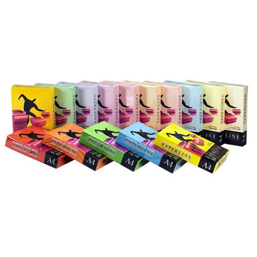 PAPERLINE Colored Photocopy Paper, A4, 80 lbs, 500 sheets per pack, Inkjet/Laser Photocopy Paper, Colored Paper, 80P, , large