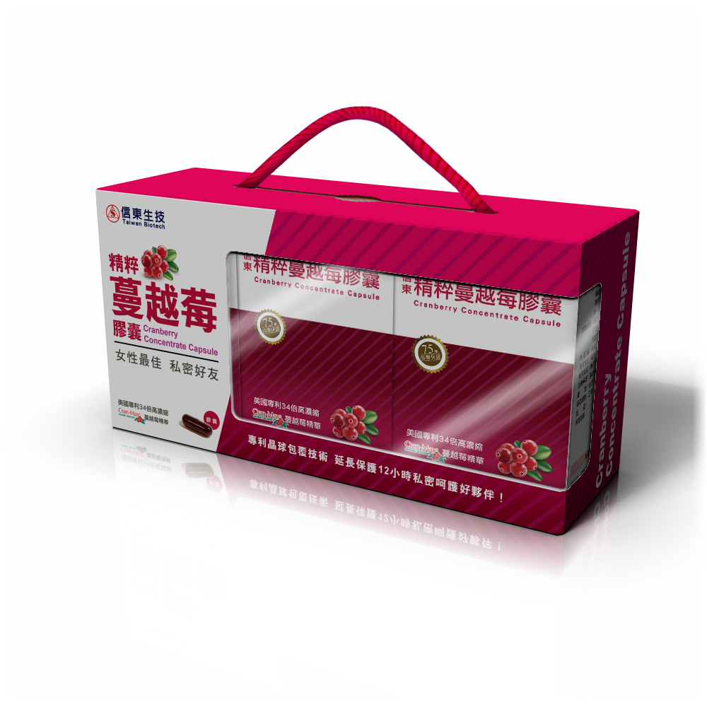 信東精粹蔓越莓膠囊3入禮盒, , large