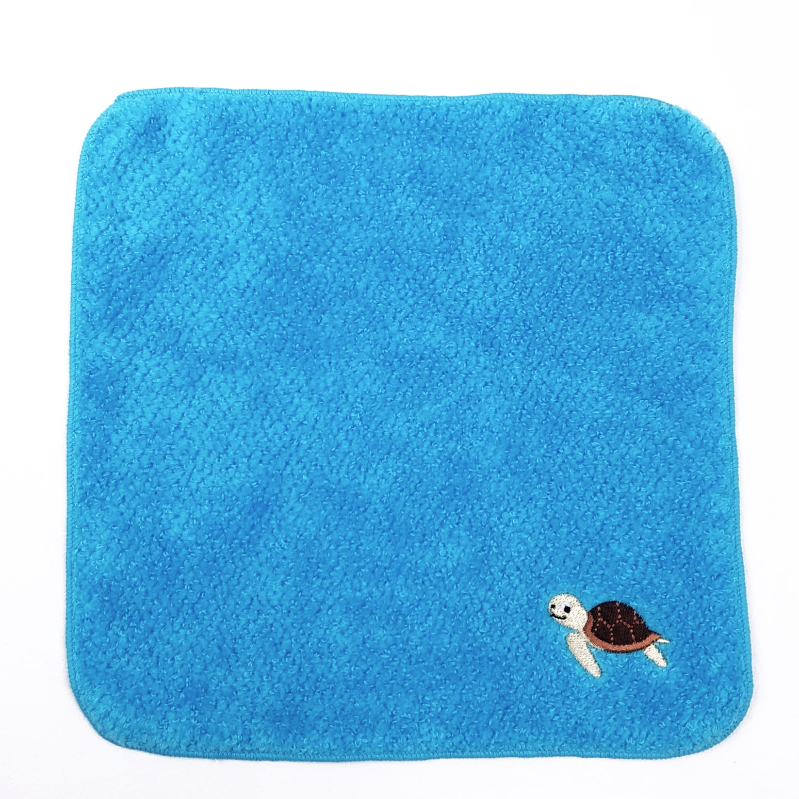 embroidered towel aquarium turtle, , large