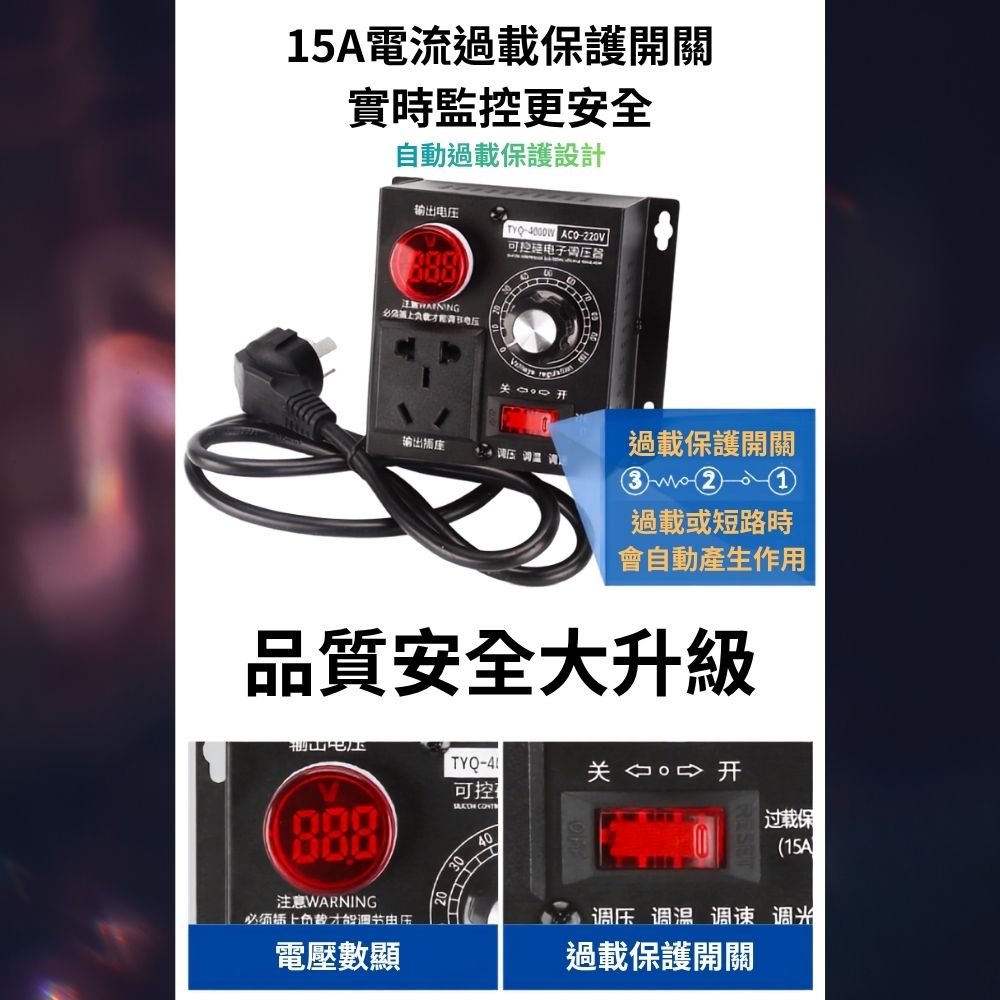 4000W交流調速器【接地款/帶數顯】, , large