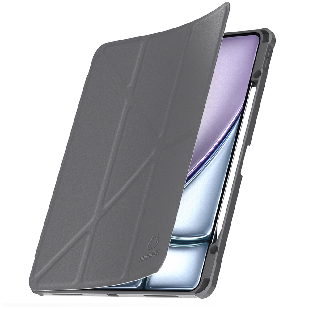 【HIPPORIZZ】iPad Air 13 吋、Pro 12.9吋 Origo 晶透筆槽防摔殼 深灰色, , large