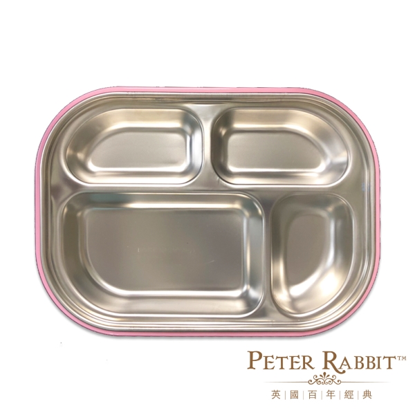 【 Peter Rabbit 比得兔】比得生活館｜英國正版授權｜ 比得兔食品級 304 不鏽鋼四格保鮮盒, , large