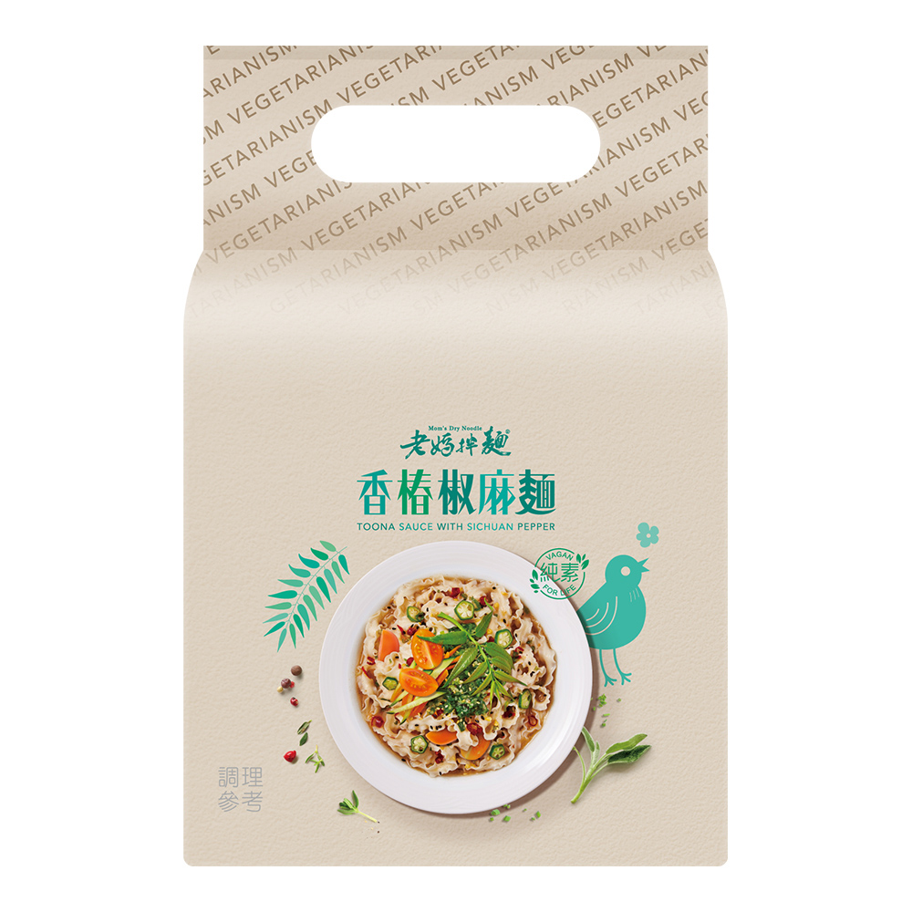 老媽拌麵-香椿椒麻麵118g x3, , large