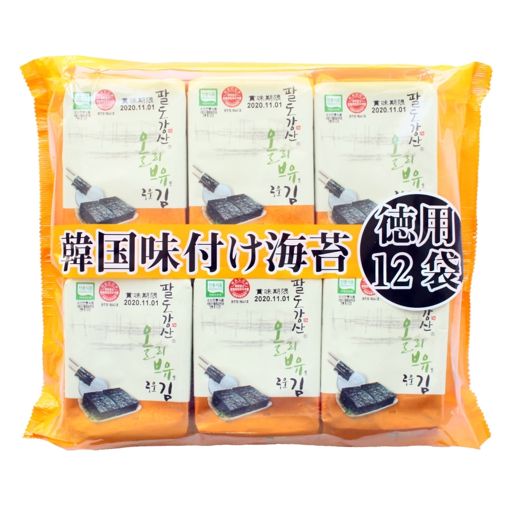 Orionjako韓國麻油風味海苔12入, , large