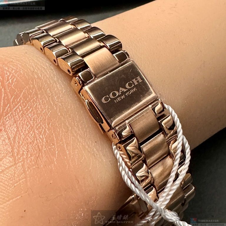 [星晴錶業]COACH手錶,34mm,CH00196銀白色錶面玫瑰金錶殼玫瑰金色精鋼錶帶款, , large