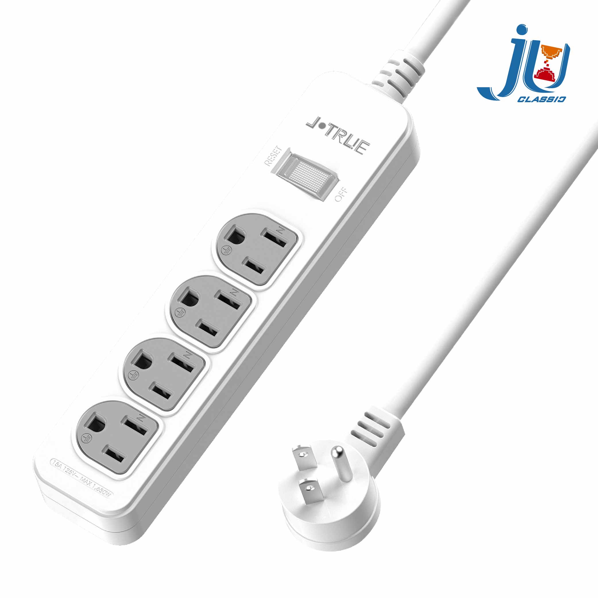 鉅玉經典｜One-way four-prong extension cable 1.8m JY-3140-6, , large