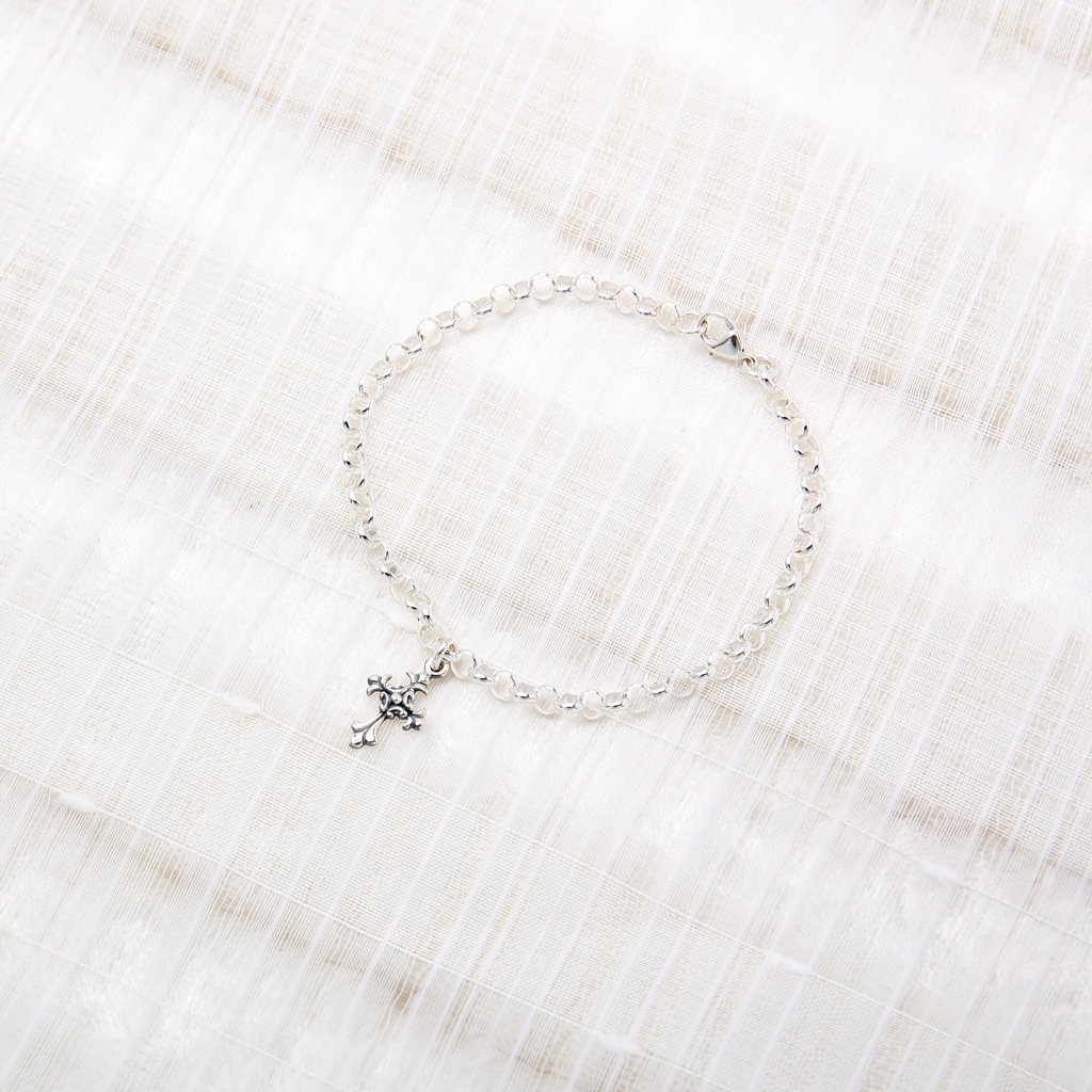【Angel & Me】Iris Gothic Cross s925 sterling silver bracelet Valentine's Day gift, , large