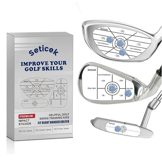 Seticek Golf Impact Tape &ndash; 300 Stickers for Woods, Irons & Putters, , large