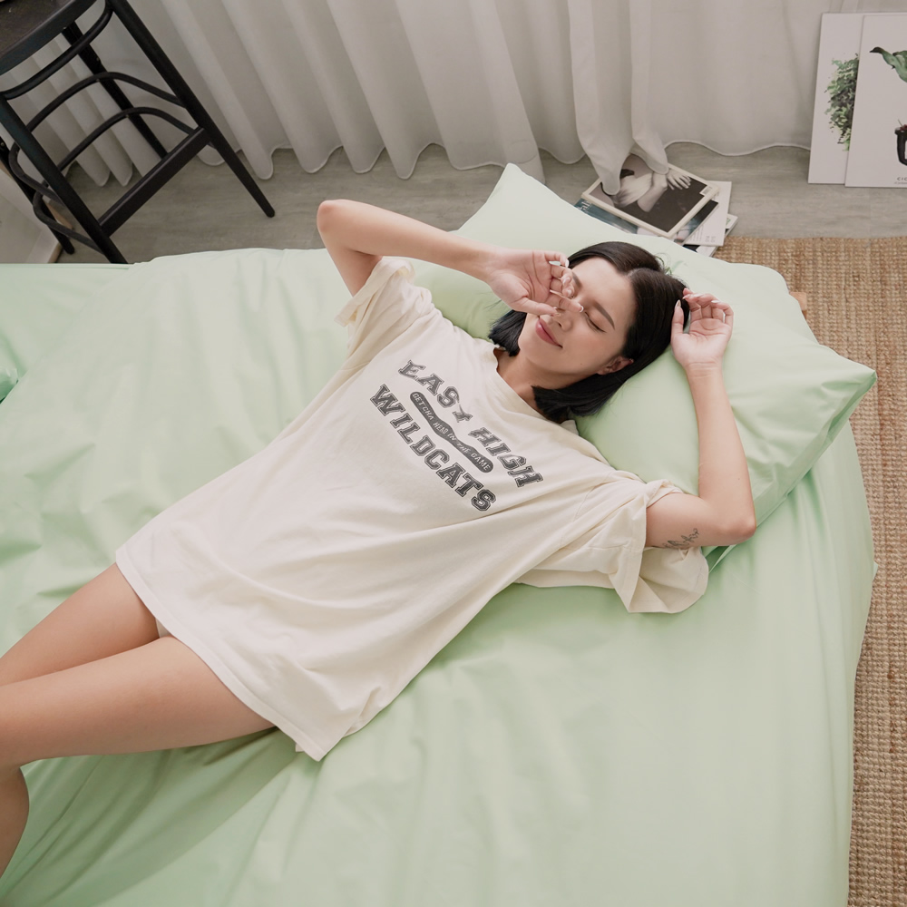 [Yang Qi] Adorar "Fresh Blue" breathable waterproof and anti-stumbling cleaning pillowcase (2 pieces/set), , large