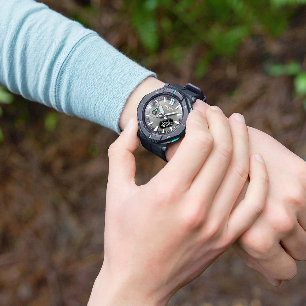 CASIO 卡西歐 PROTREK 戶外登山錶 太陽能藍芽手錶 旋轉錶圈切換造型 PRJ-B001-1, , large