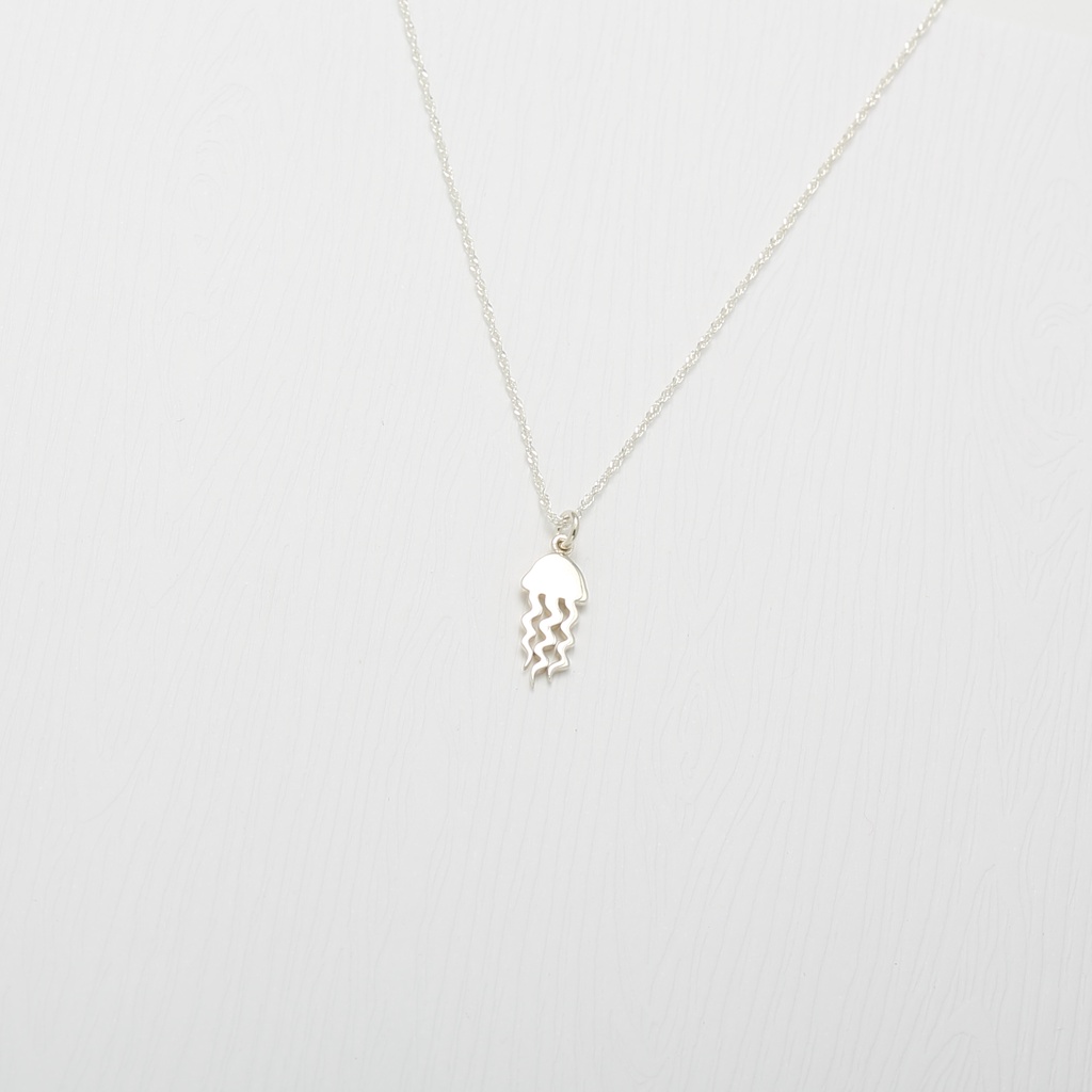 【Angel & Me】Jellyfish s925 sterling silver necklace Birthday Valentine Day gift, , large