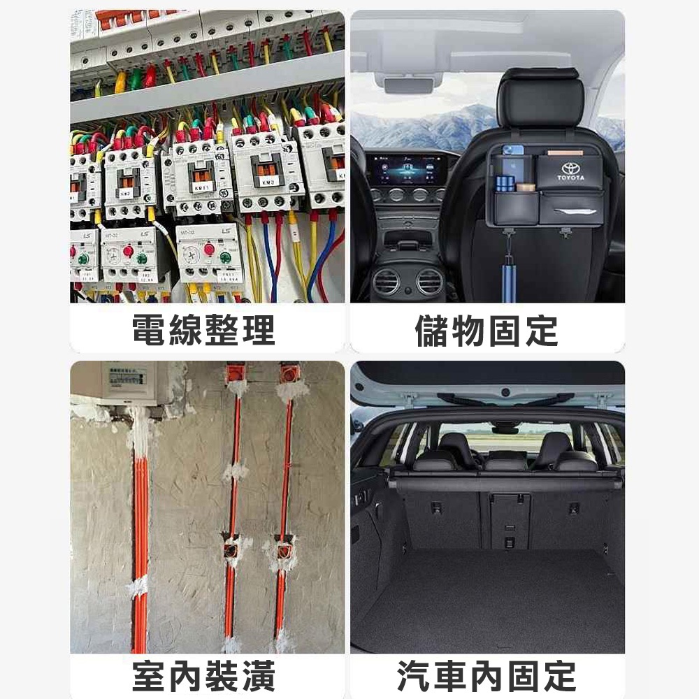 穿心式束帶(100條) 尼龍束線帶 穿心釘 紮帶卡扣 紮線帶 自鎖式束帶 整線器 可調式束帶 理線帶 塑膠束帶 綁線帶, , large