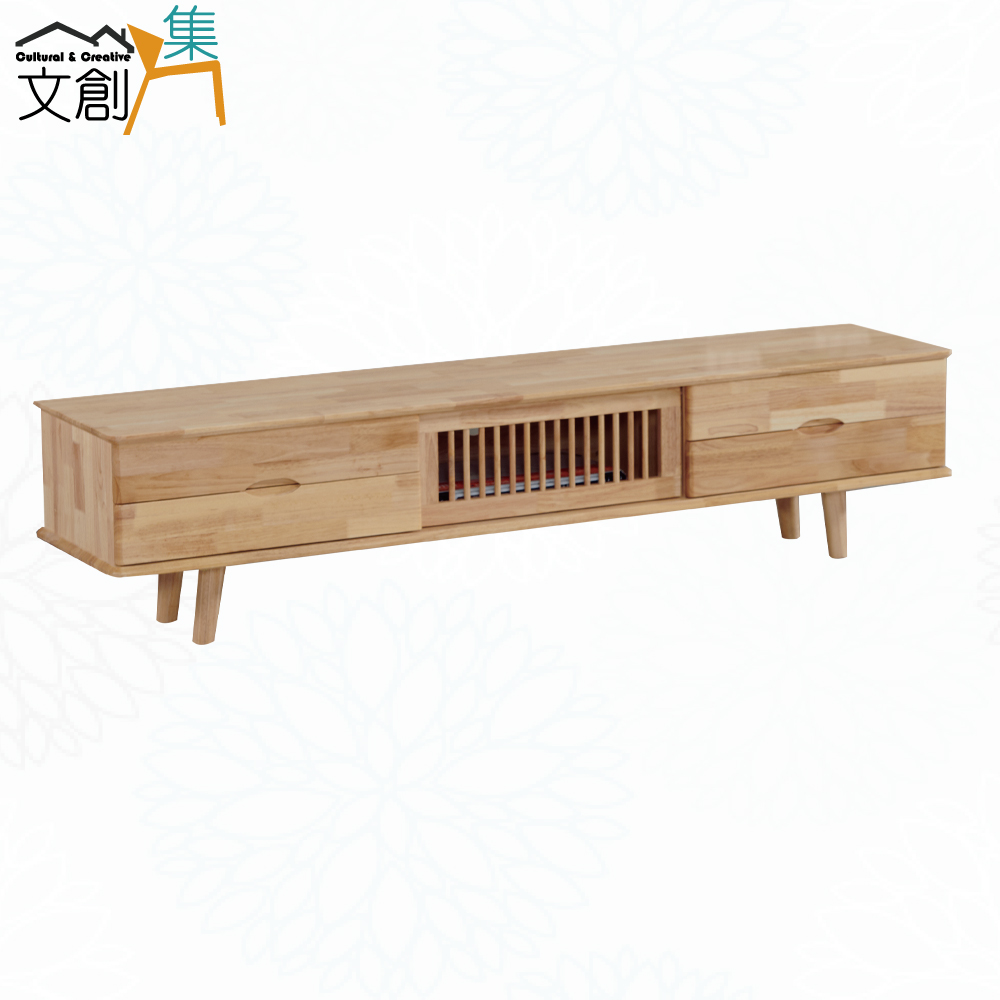 【文創集】達歐實木6尺四抽掀門電視櫃(客約商品), , large