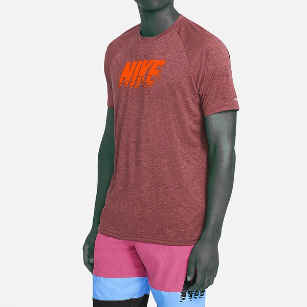 Nike Heather Sunset 男 T恤 短袖 防曬衣 抗UV 運動 舒適 紅 [NESSB660-631], , large