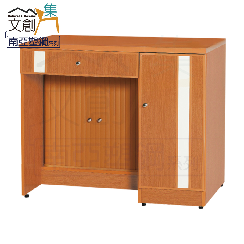 【文創集】普曼 環保3尺南亞塑鋼多功能書桌(客約商品), , large