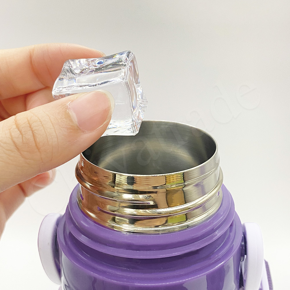 【百科良品】輕量不銹鋼保溫杯 隨身杯 保溫保冷杯 470ml 附背帶(彈蓋直飲口)-任選款 寶可夢/哆啦A夢/龍貓, , large