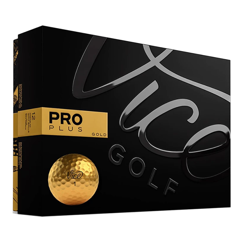 Vice Pro Plus Golf Balls - Gold (12/DZ), , large