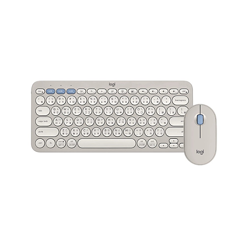 【 Logitech 羅技 】Pebble 2 Combo 迷霧灰 無線 藍牙 鍵盤滑鼠組, , large