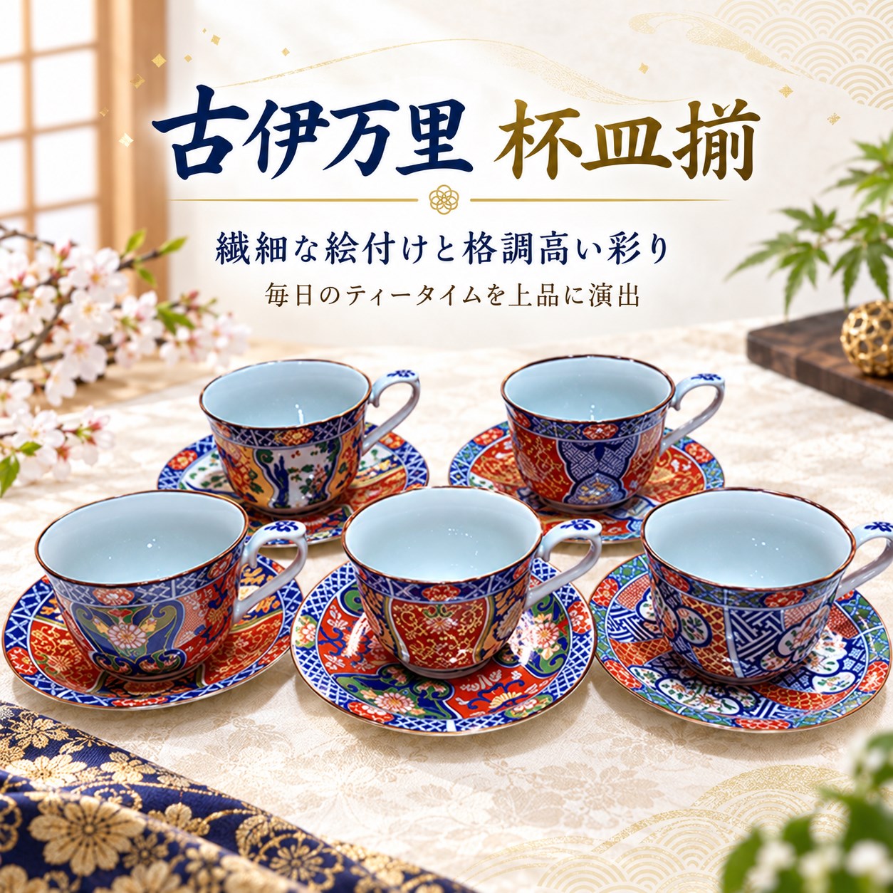 【HIYASU日安工坊】獻上古伊萬里 杯皿揃, , large