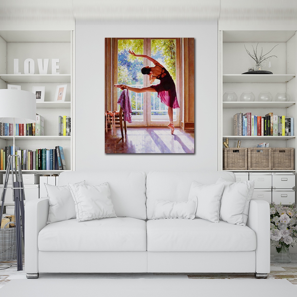【御畫房】芭蕾舞之二 國家一級畫師手繪油畫60&times;80cm(VF-161), , large
